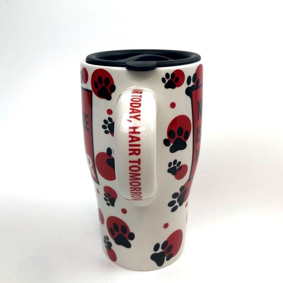Our Name Is Mud Retired Lg Coffee Drink Mug + Lid - I Accessorize with Pet Hair - Picture 2 of 5
